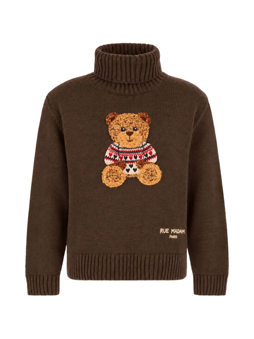 RUE MADAM PARIS Marvin Love roll-neck sweater - Braun