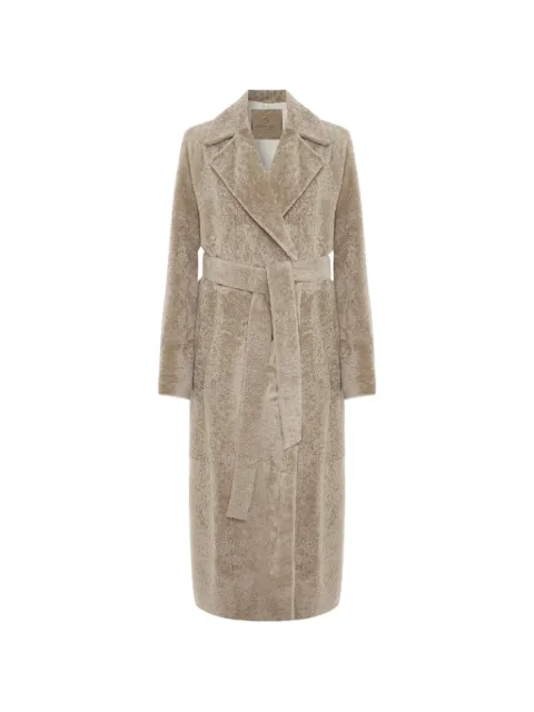BIGARDINI Estelle belted shearling coat
