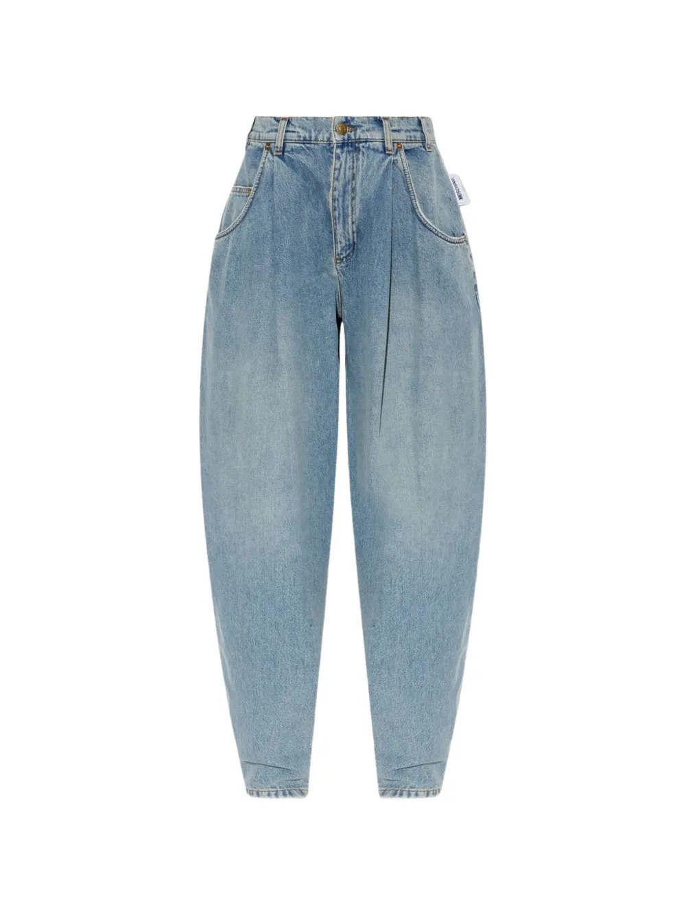 Moschino pleated tapered jeans - Blu