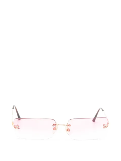 CHANEL Pre-Owned rhinestone-embellished rimless sunglasses