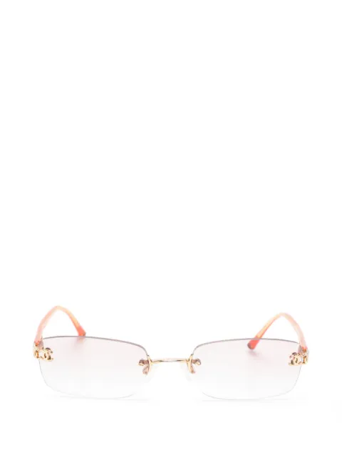 CHANEL Pre-Owned interlocking CC rimless sunglasses