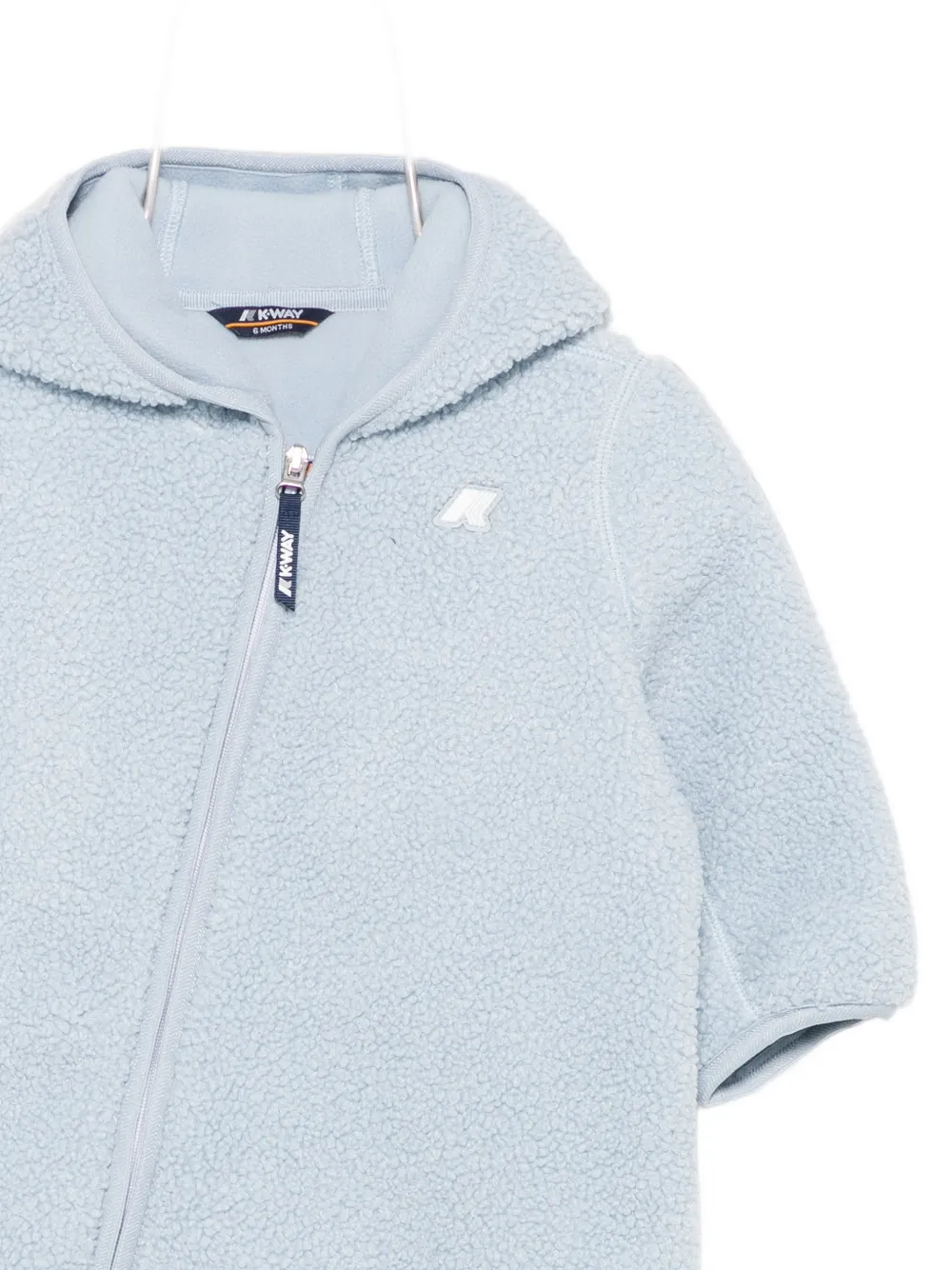 K Way Kids Romper van teddy-fleece met capuchon Blauw