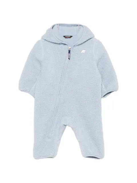 K Way Kids hooded teddy-fleece romper