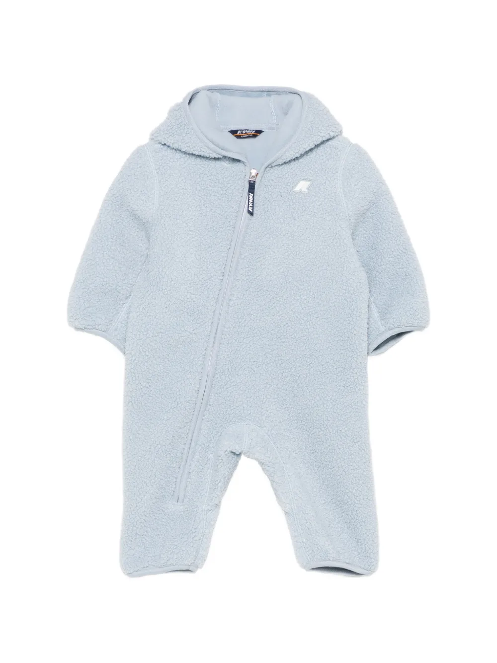 K Way Kids Romper van teddy-fleece met capuchon Blauw