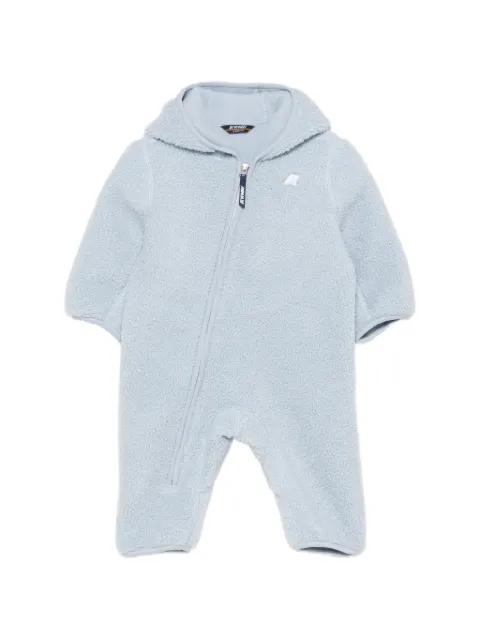 K Way Kids hooded teddy-fleece romper