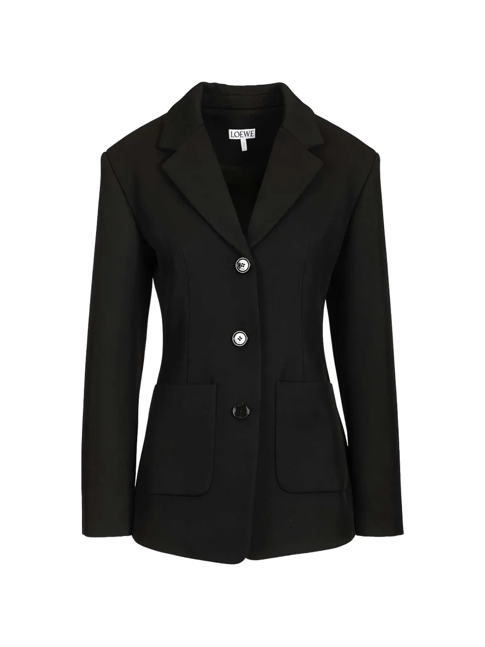 LOEWE single-breasted wool blazer - Schwarz