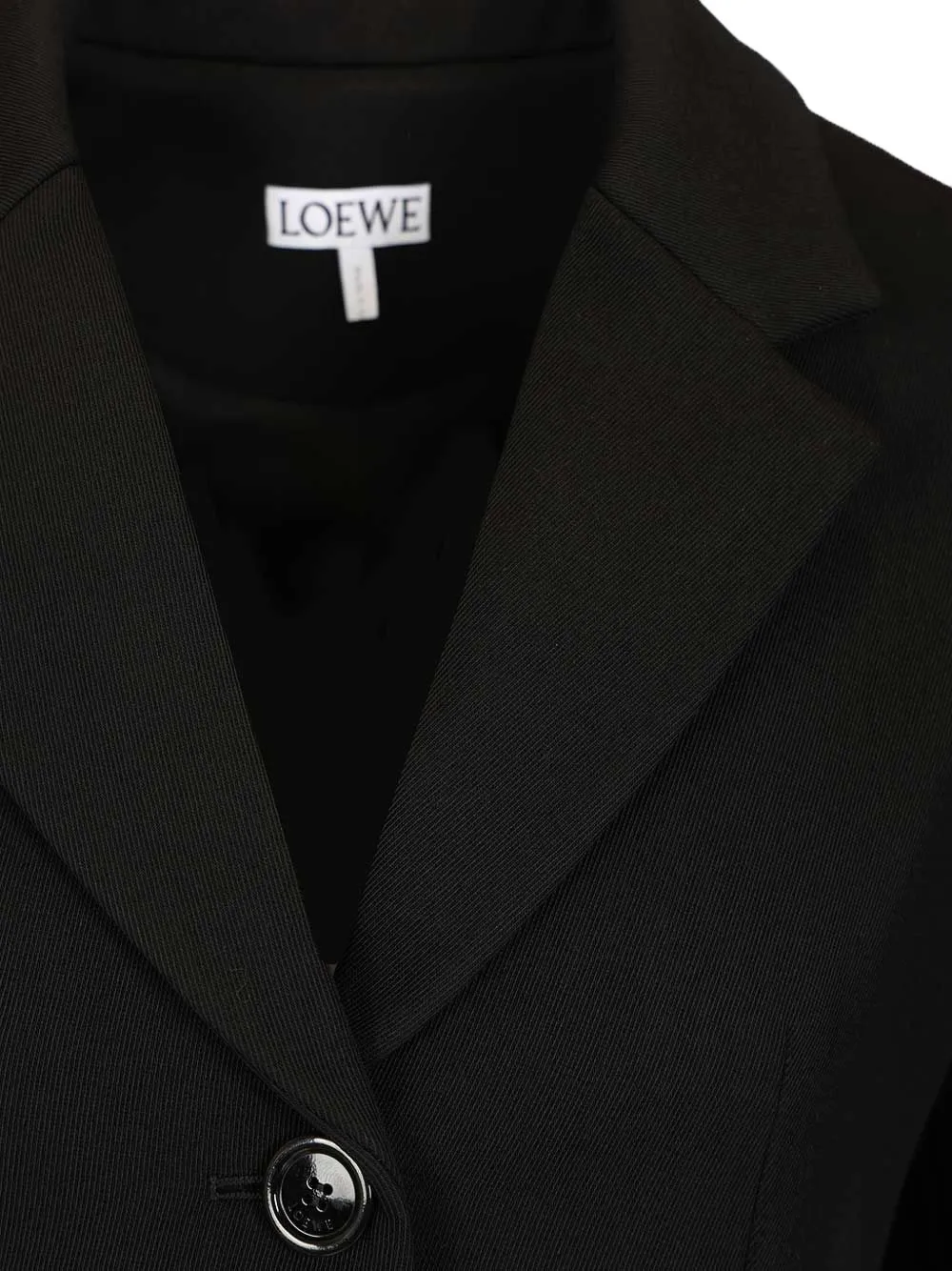 LOEWE single-breasted wool blazer Zwart
