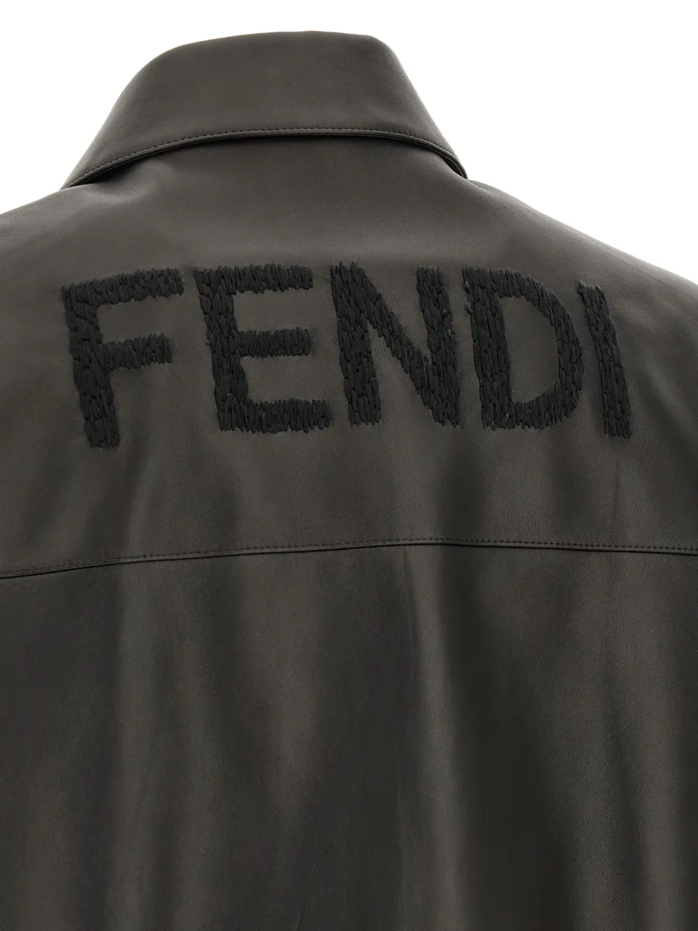 FENDI leather blouson jacket Zwart