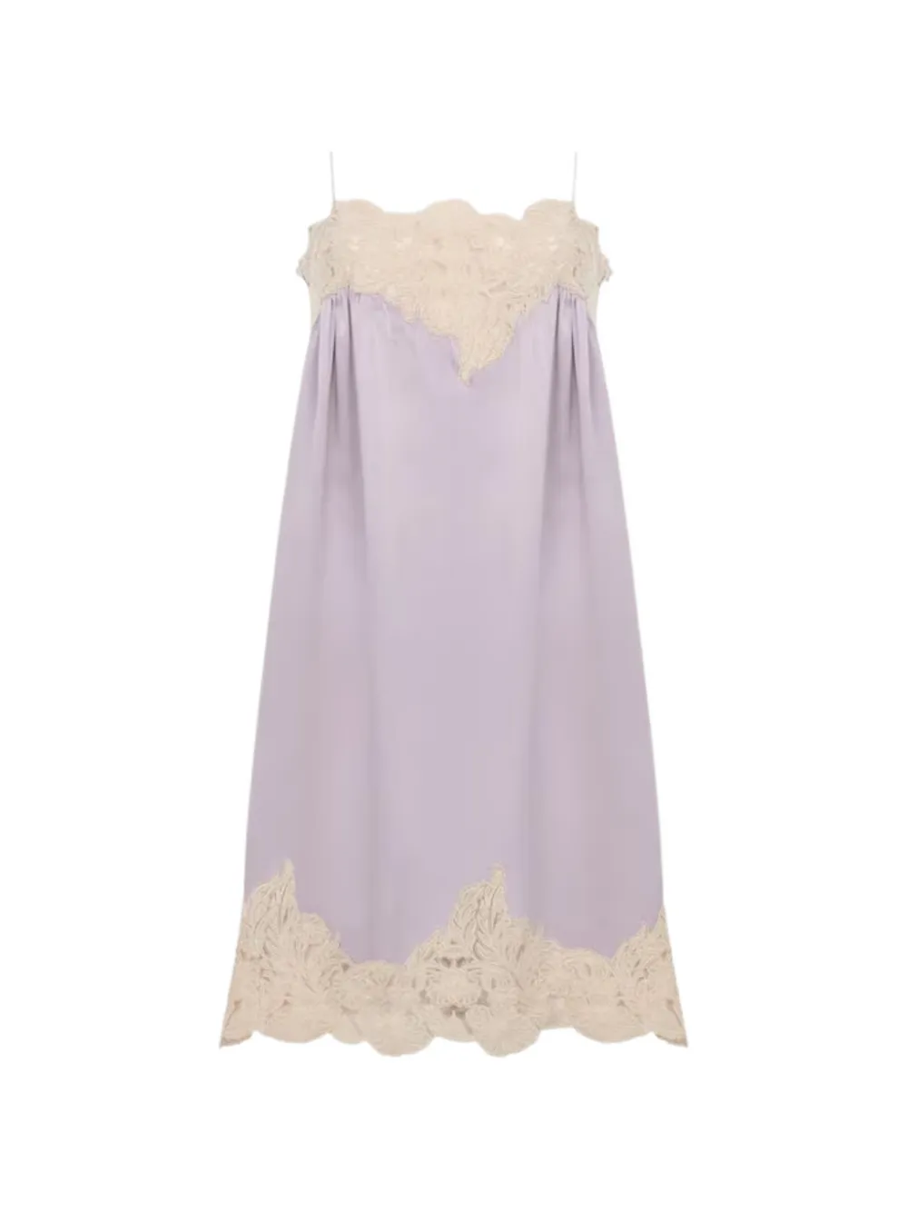 Chloé thin-strap mini dress in washed silk satin