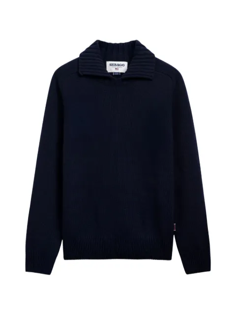 Sebago Swiftriver ribbed-collar raglan-sleeve sweater