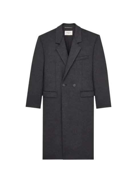 Saint Laurent coat in double-face brushed wool felt