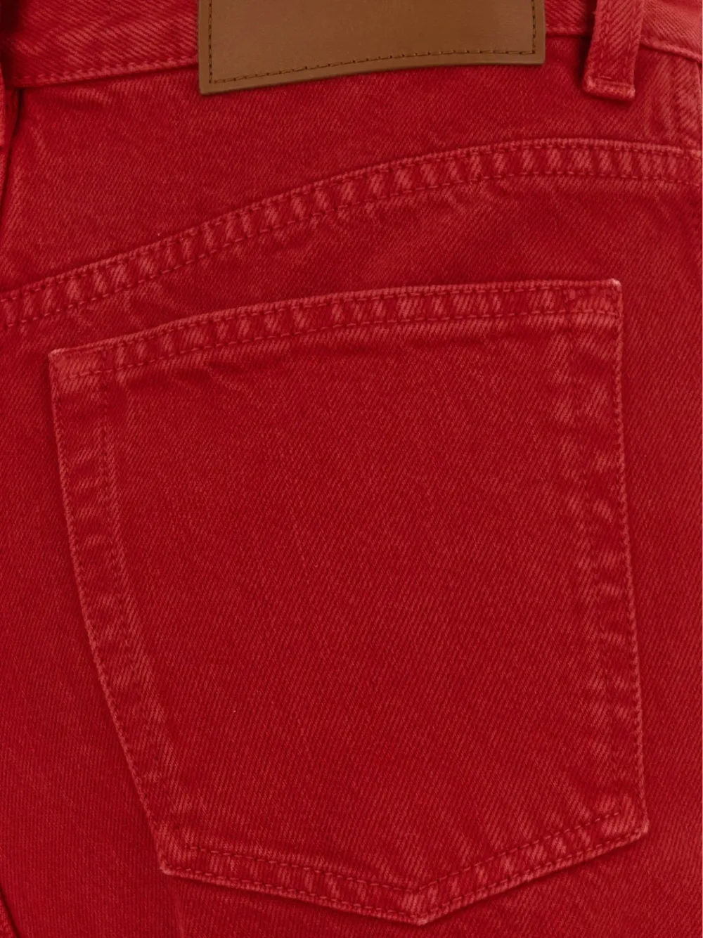 Chloé logo-patch slim-leg jeans Rood