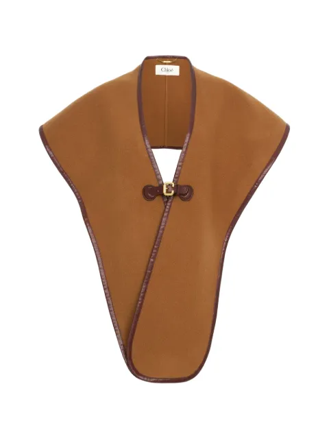 Chloé Paddington leather-trimmed buckled cape