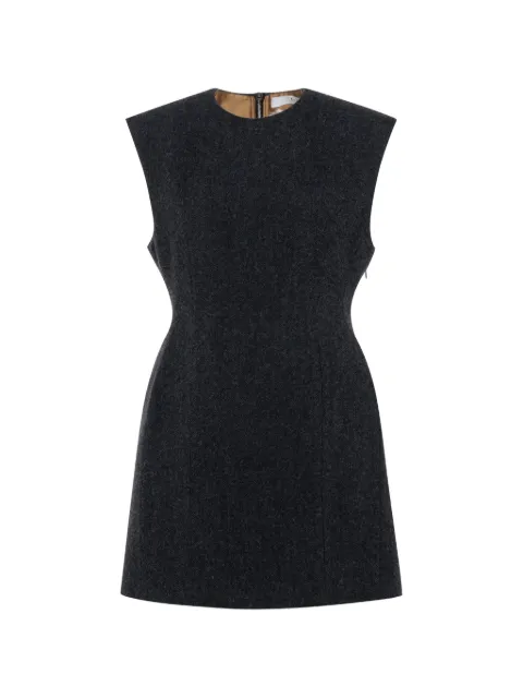 Tela herringbone-weave wool mini dress