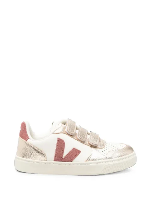 VEJA Kids V-10 touch-strap leather sneakers