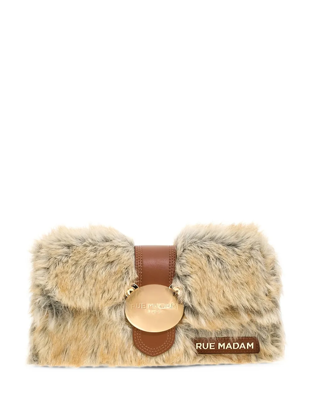 RUE MADAM PARIS faux-fur chain-link shoulder bag