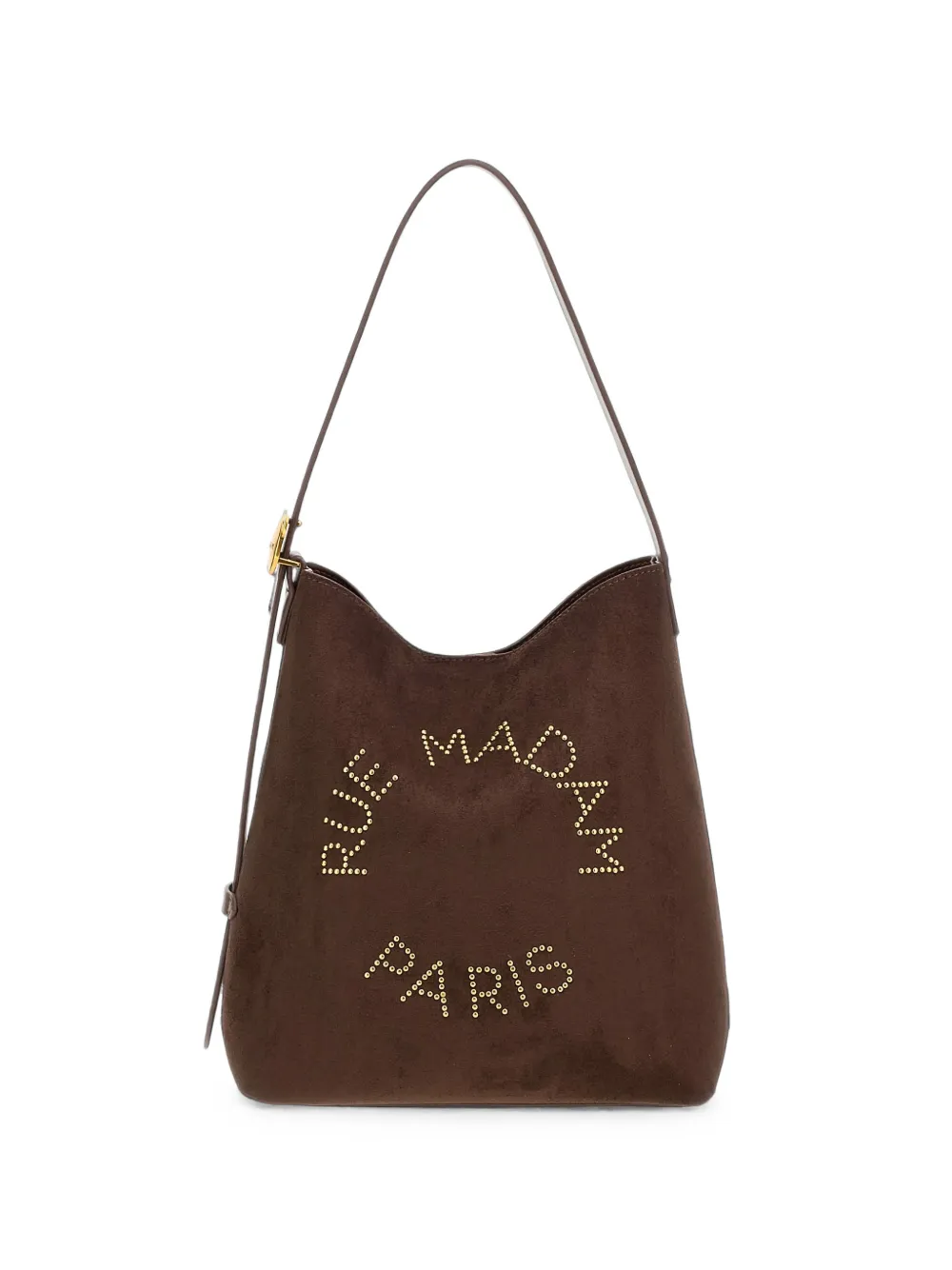 RUE MADAM PARIS studded suede shoulder bag