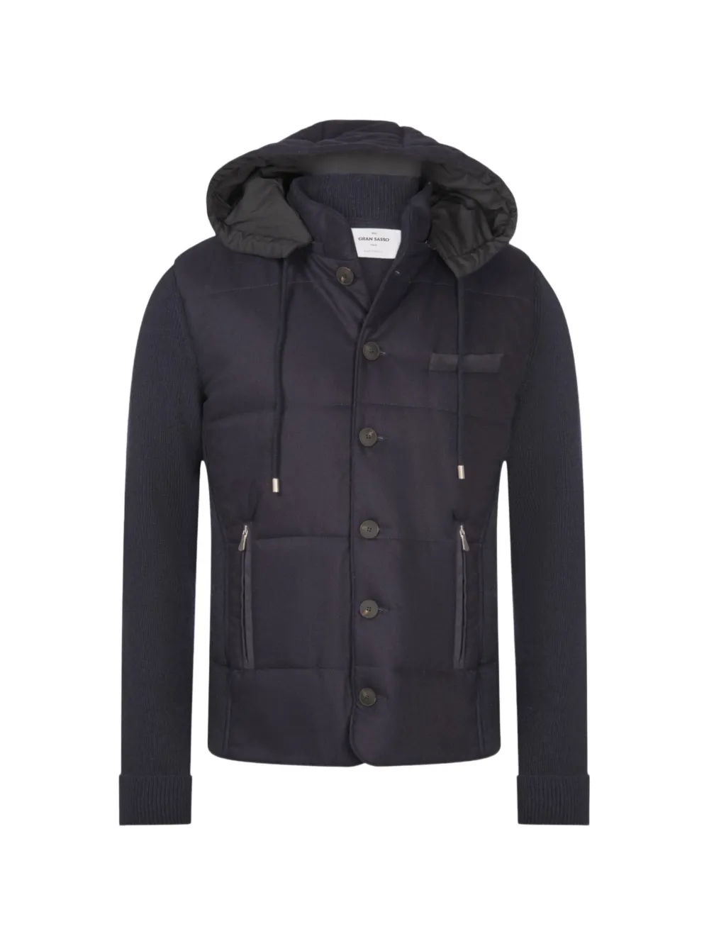 Gran Sasso quilted hooded jacket - Blu