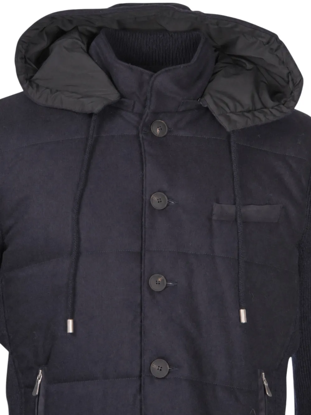 Gran Sasso Gevoerd jack met capuchon Blauw