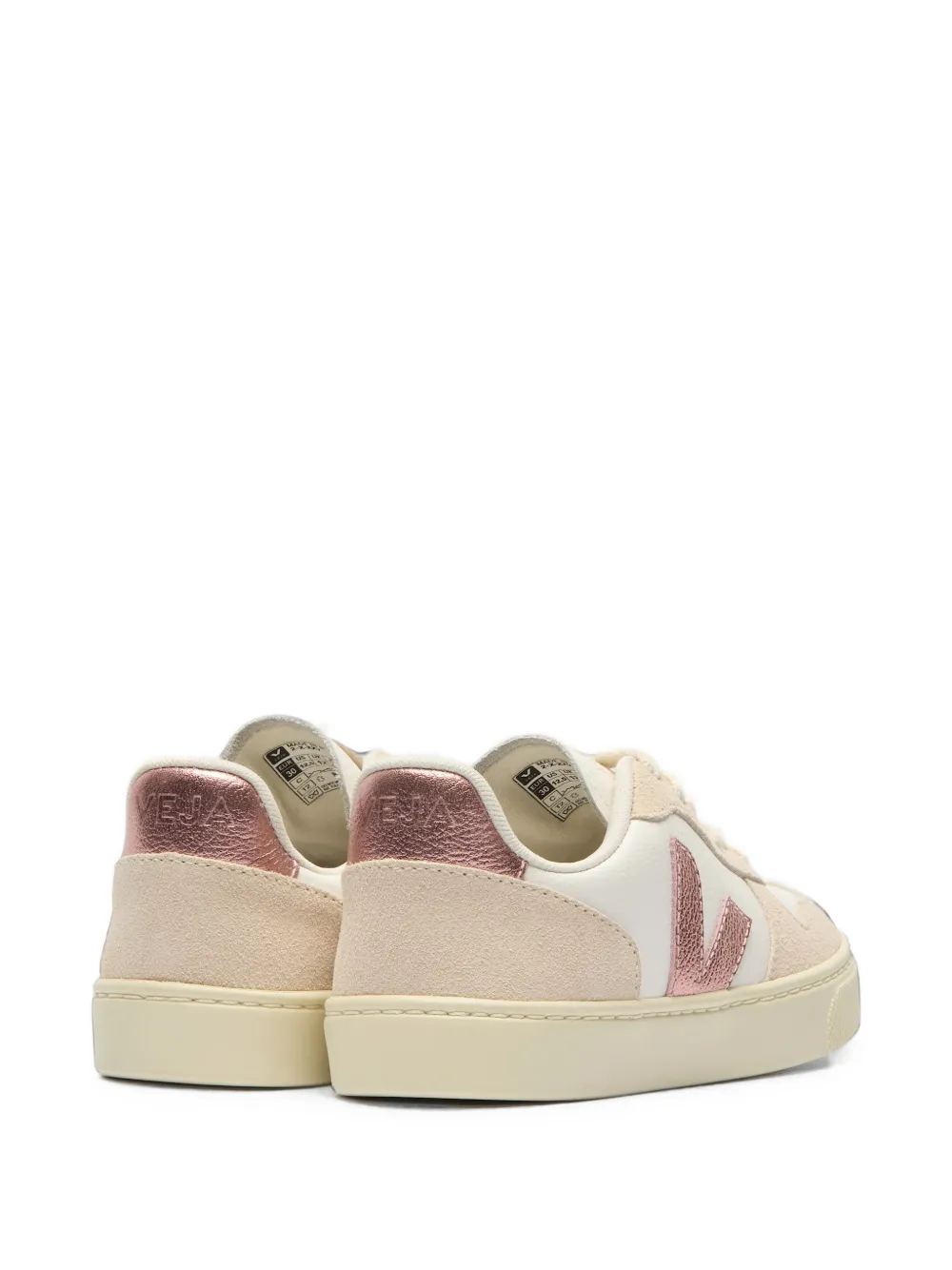 VEJA Kids V-10 leather sneakers Wit