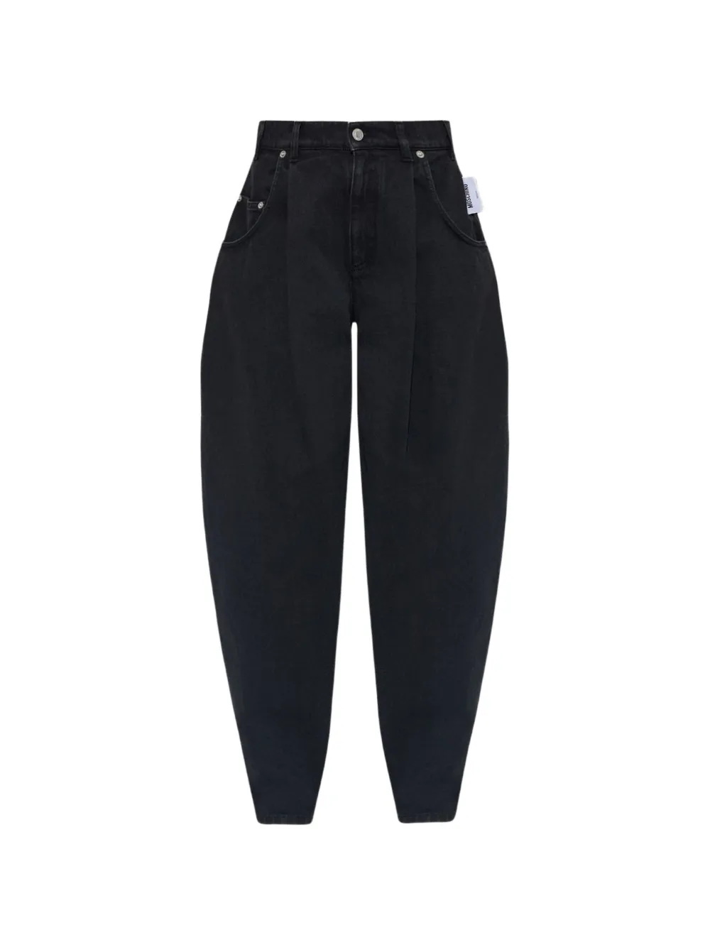 Moschino pleated tapered jeans - Nero