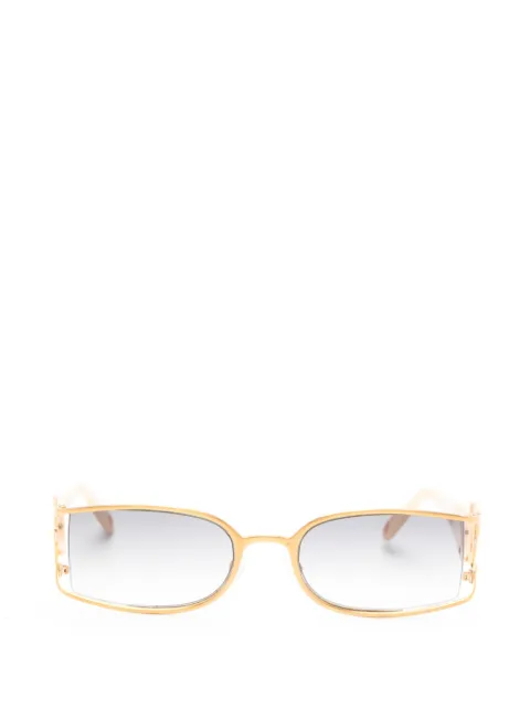 CHANEL Pre-Owned CC-logo rectangle-frame sunglasses