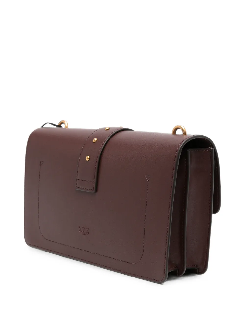 PINKO Kleine Love One Classic schoudertas met studs Bruin