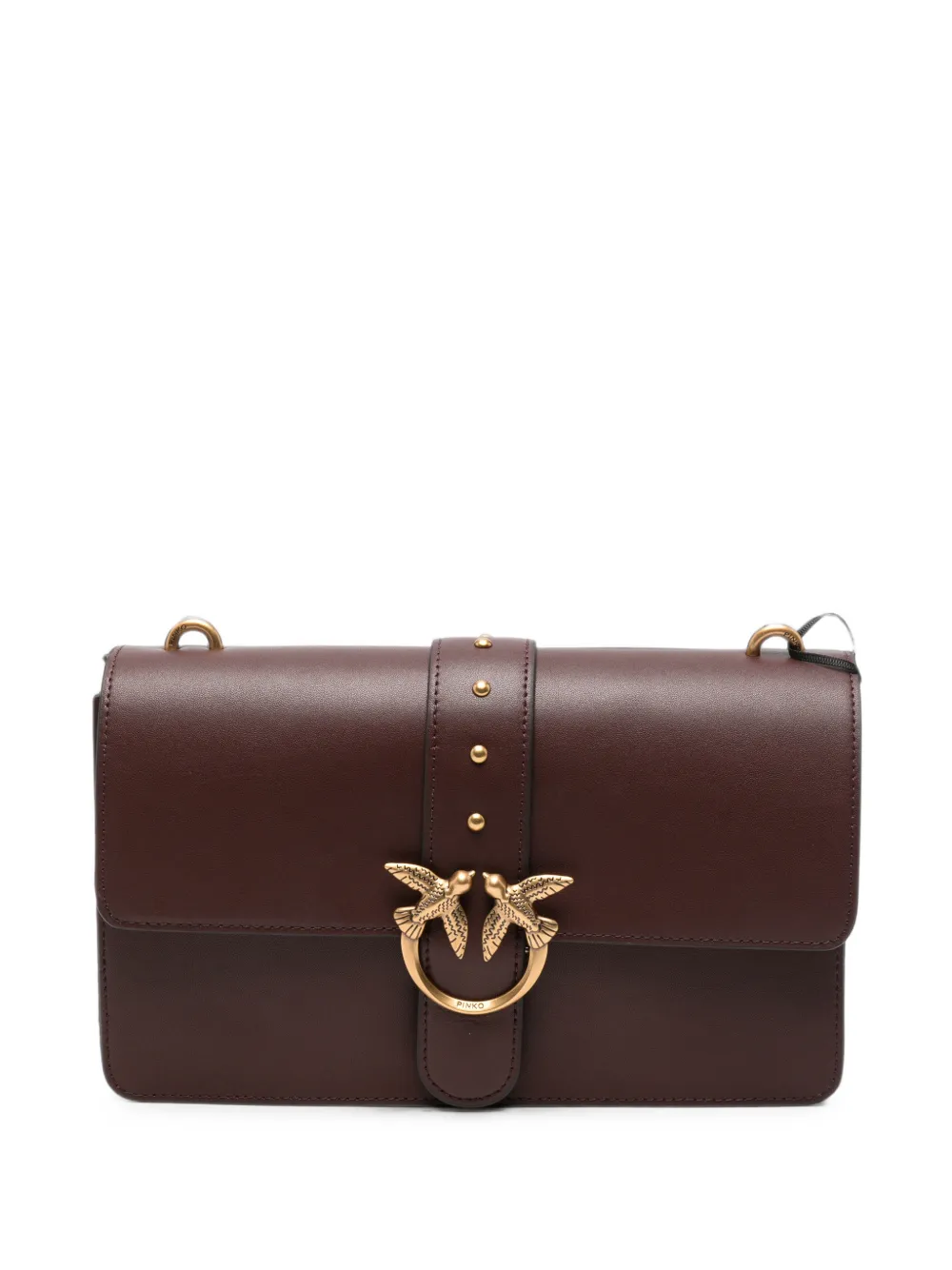 PINKO Kleine Love One Classic Schultertasche - Braun