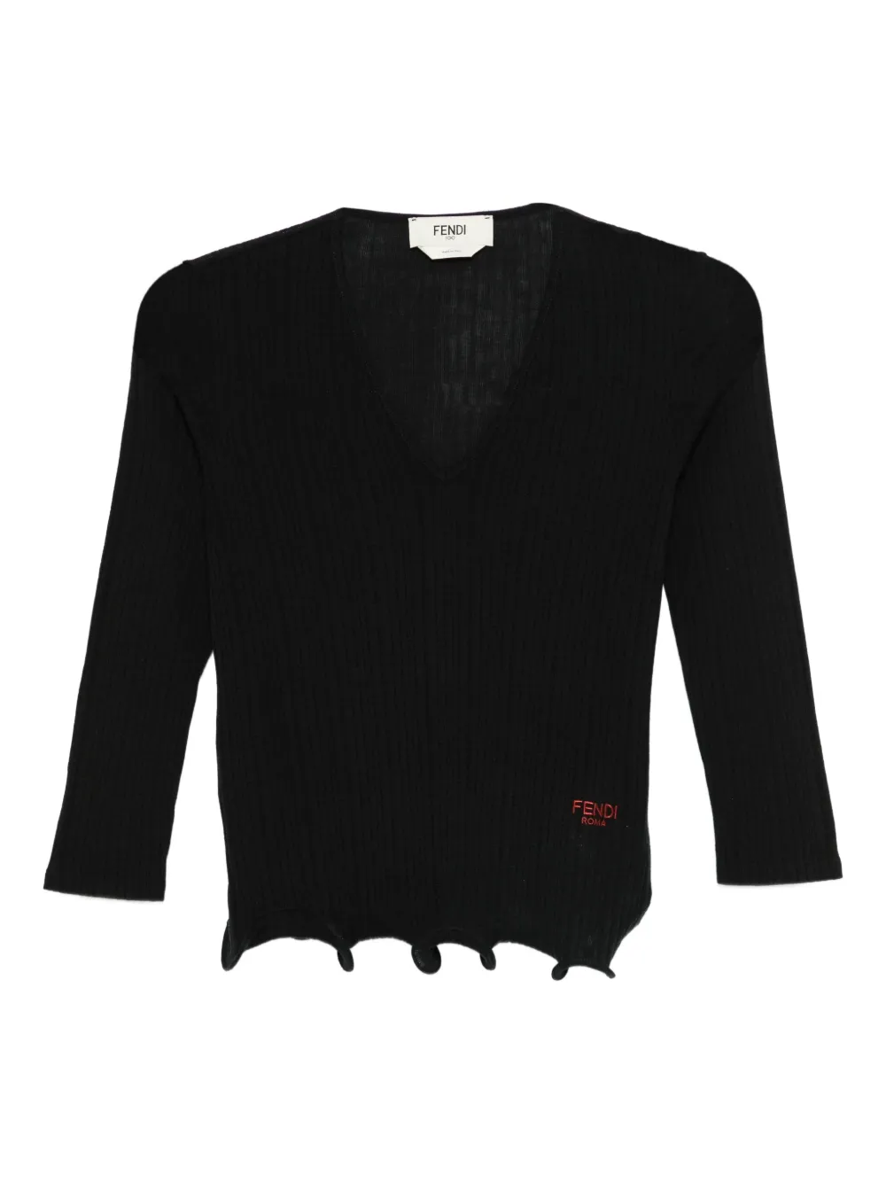 FENDI V-neck top - Nero