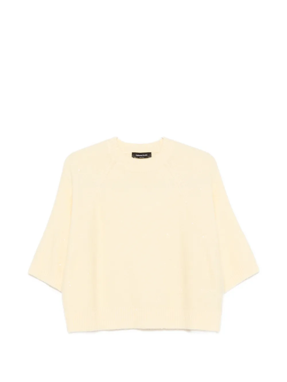 Fabiana Filippi sequin-embellished raglan-sleeve sweater - Giallo