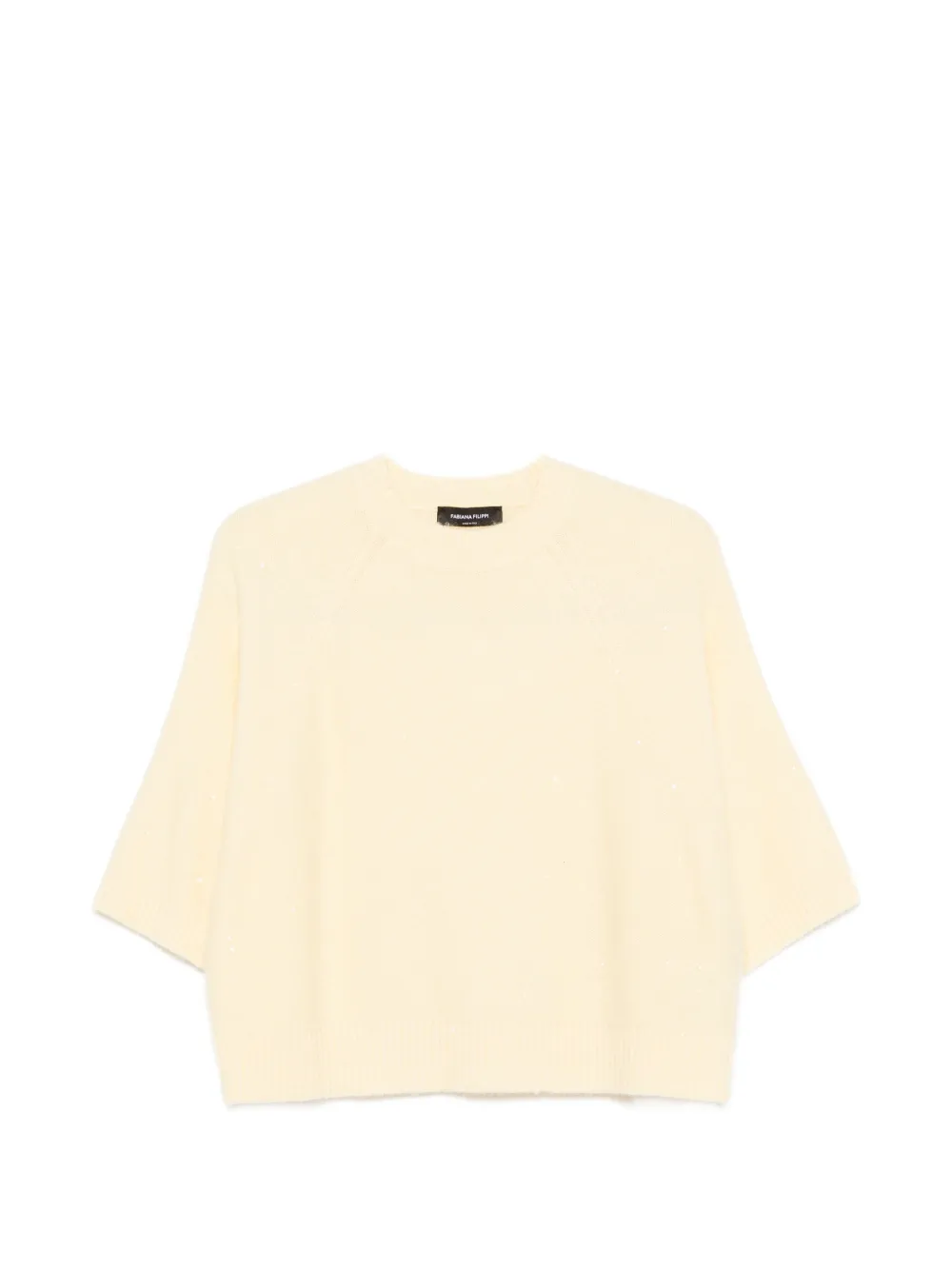 Fabiana Filippi sequin-embellished raglan-sleeve sweater - Giallo