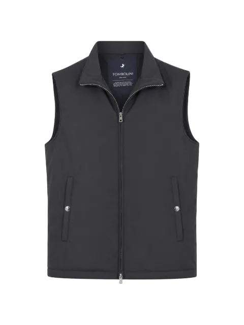 Tombolini logo-plaque zip-up gilet