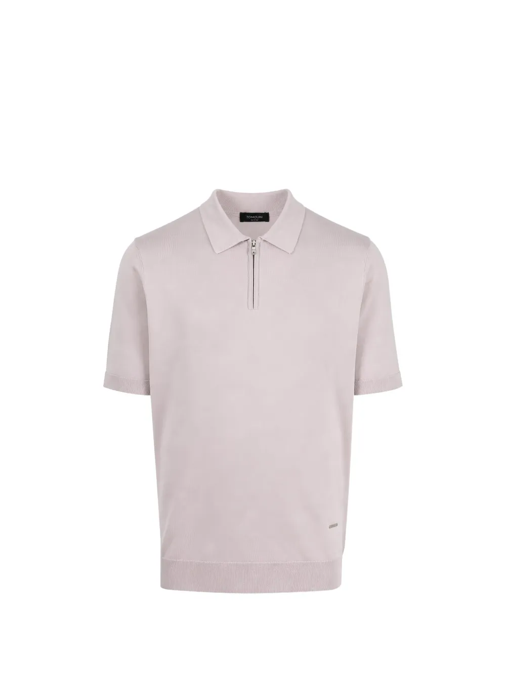 Tombolini zip-fastening short-sleeve polo shirt - Rosa