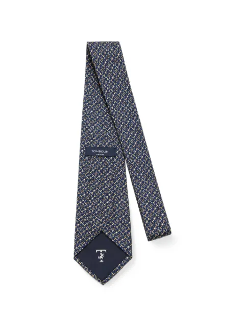 Tombolini horsebit-print silk tie