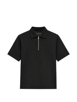 Sacai half-zip Polo Shirt | Black | FARFETCH MY Sacai half-zip Polo Shirt | Black | FARFETCH MY