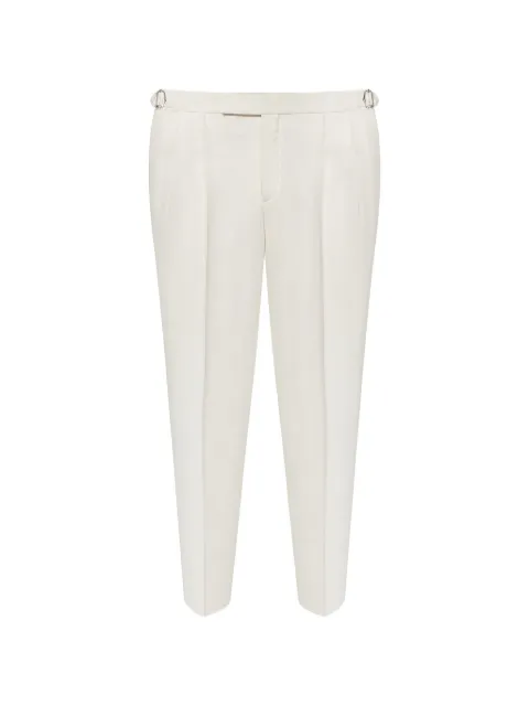 Tombolini buckle-fastening tapered trousers