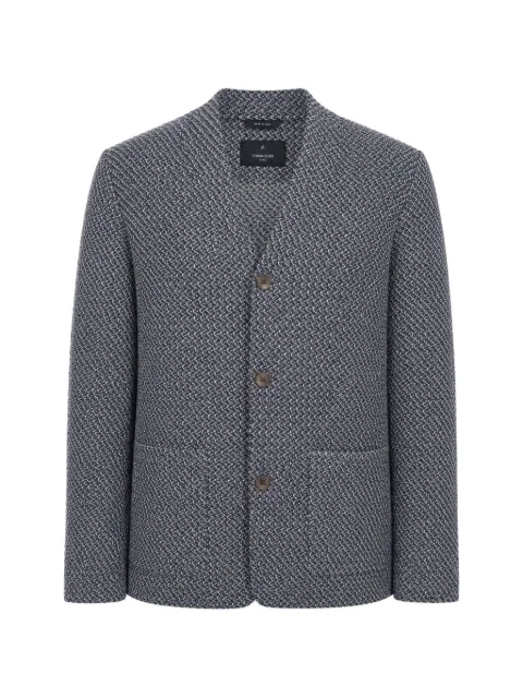 Tombolini textured-knit button-up blazer