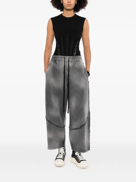 Thom Krom faded-effect raw-cut track pants