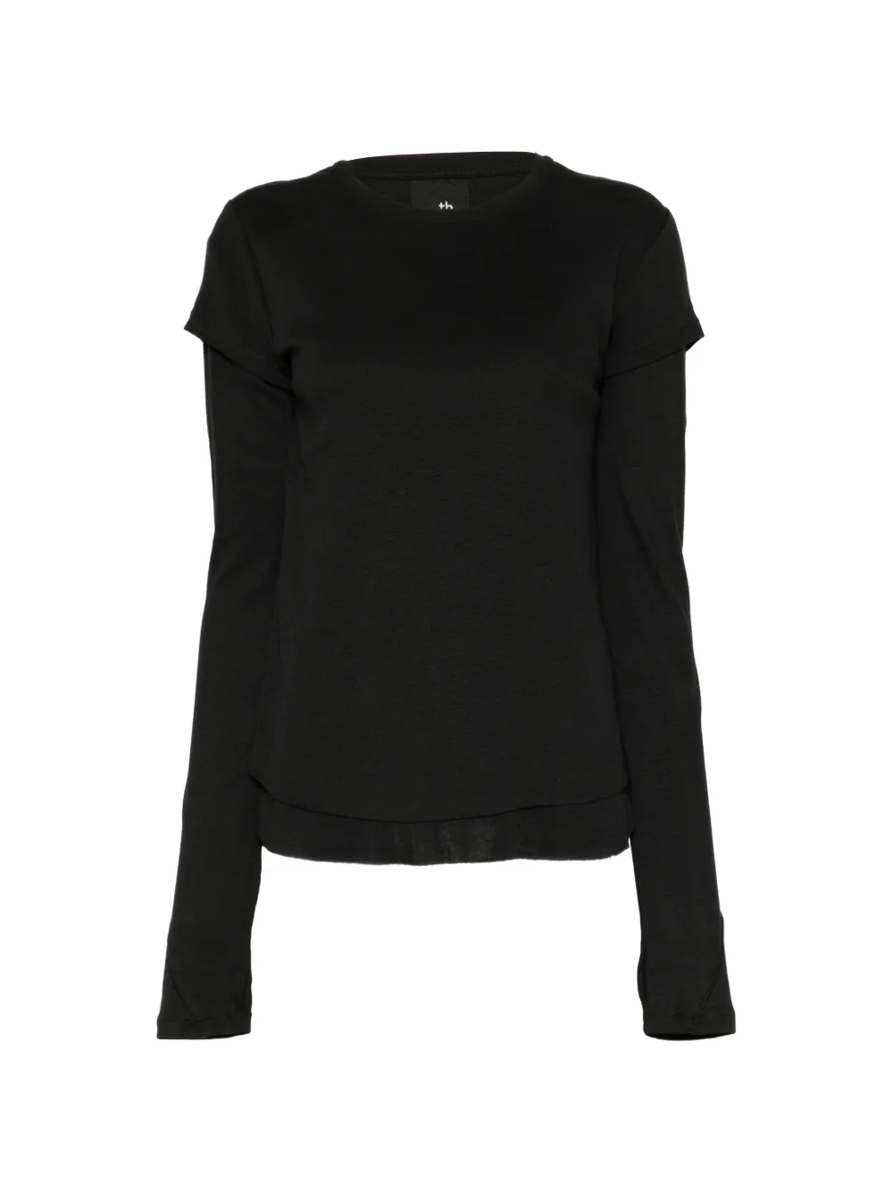Thom Krom Layered-detail Long-sleeve T-shirt In Black