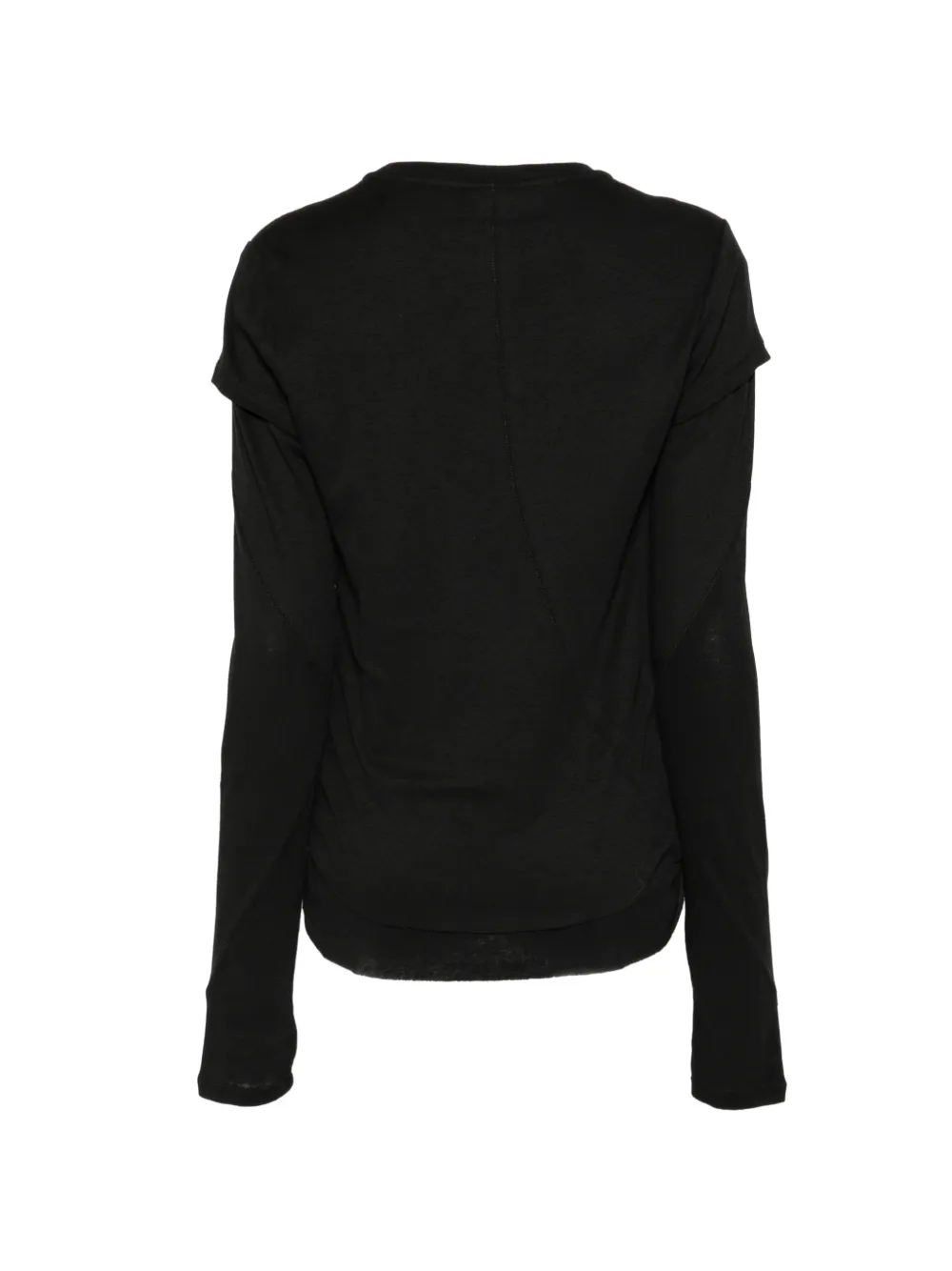 Thom Krom T-shirt met lange mouwen en gelaagd detail Zwart