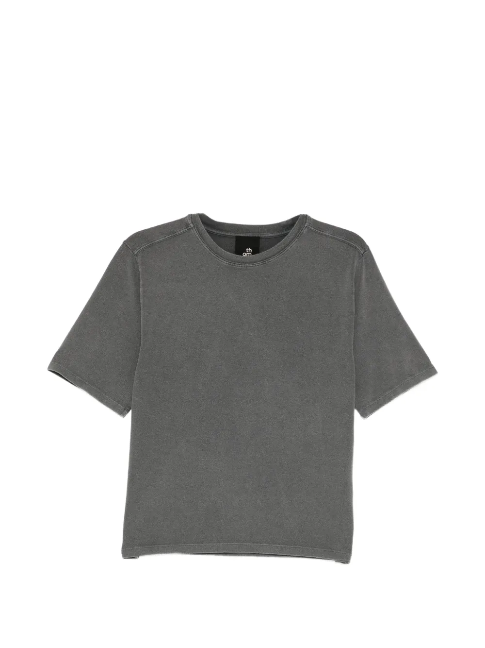 Thom Krom Cold-dye Embroidered T-shirt In Grey