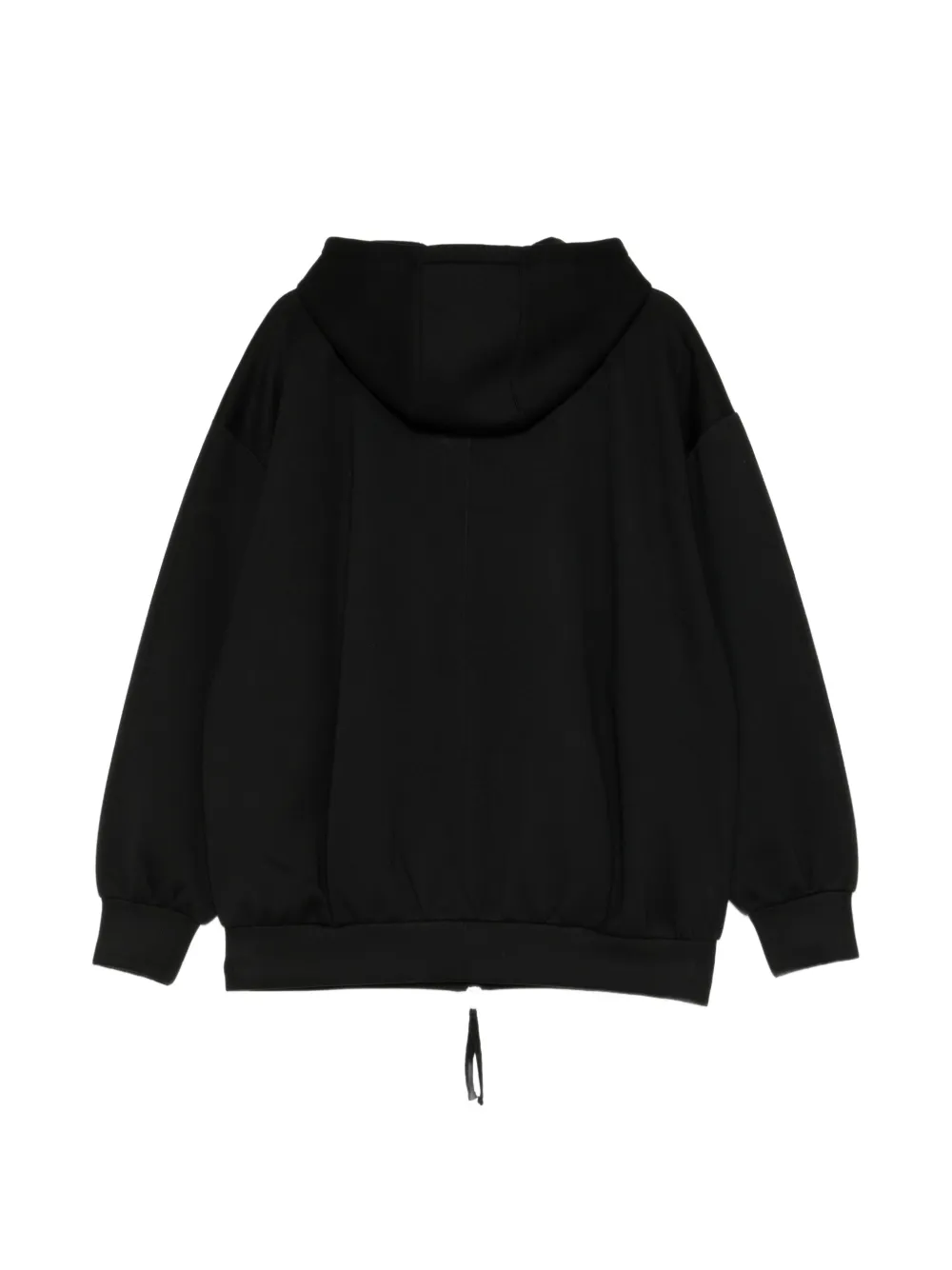 Thom Krom Hoodie van neopreen met rits Zwart