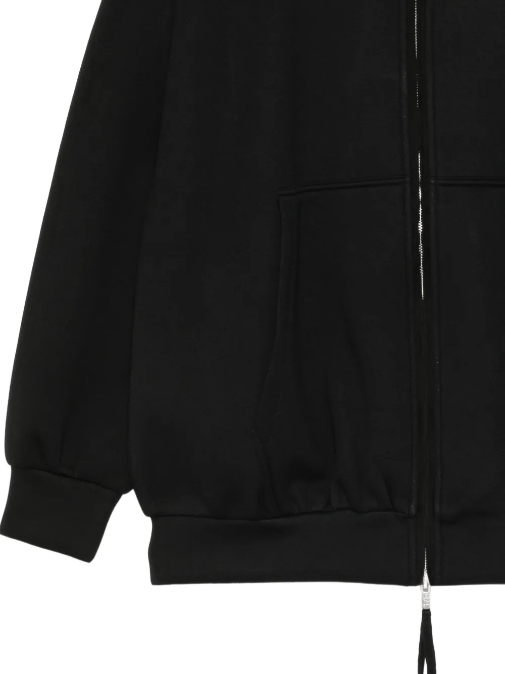 Thom Krom Hoodie van neopreen met rits Zwart