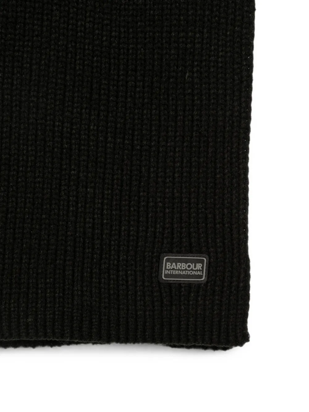 Barbour Sweeper Legacy muts en sjaal met logopatch Zwart