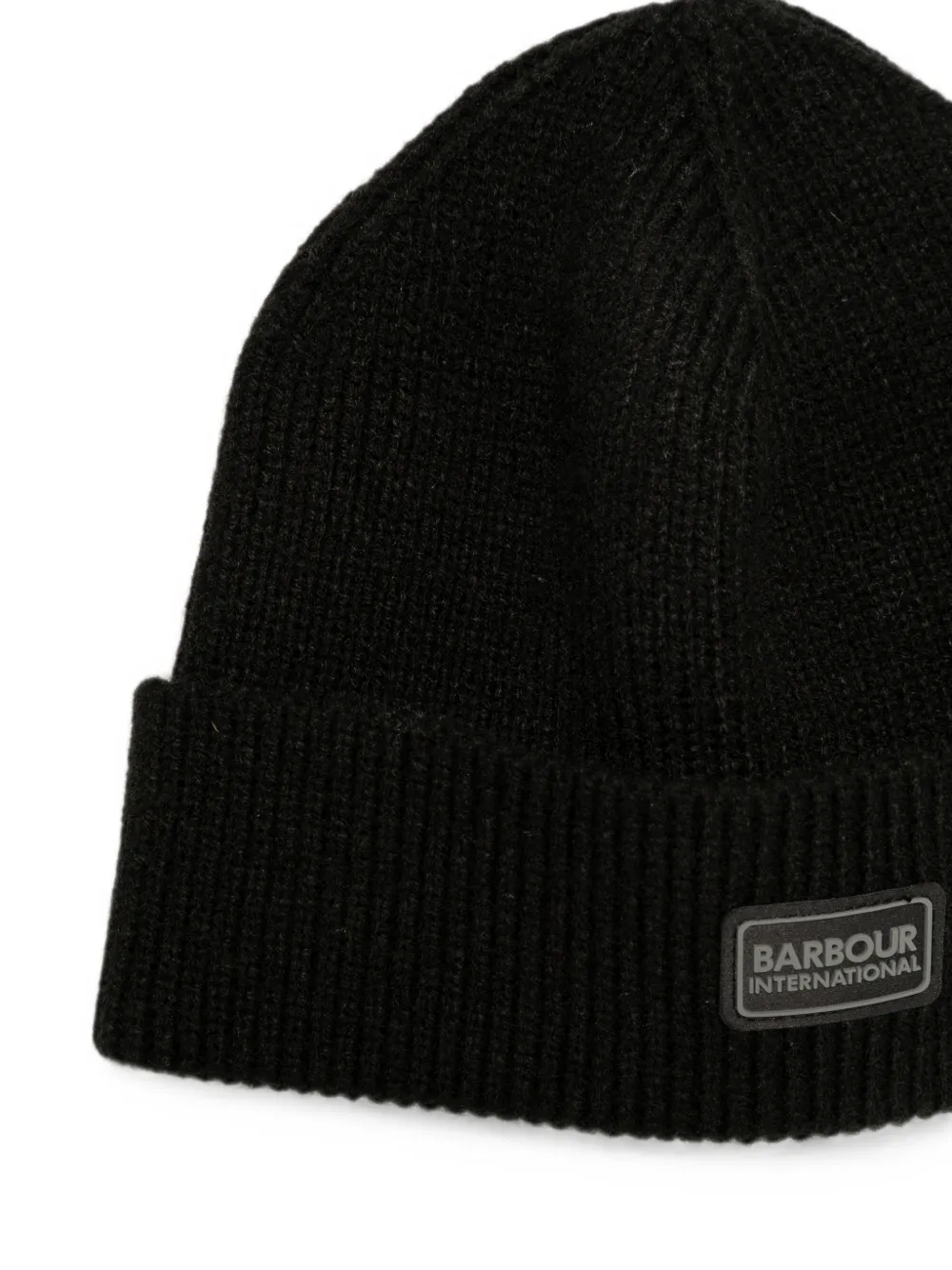 Barbour Sweeper Legacy muts en sjaal met logopatch Zwart