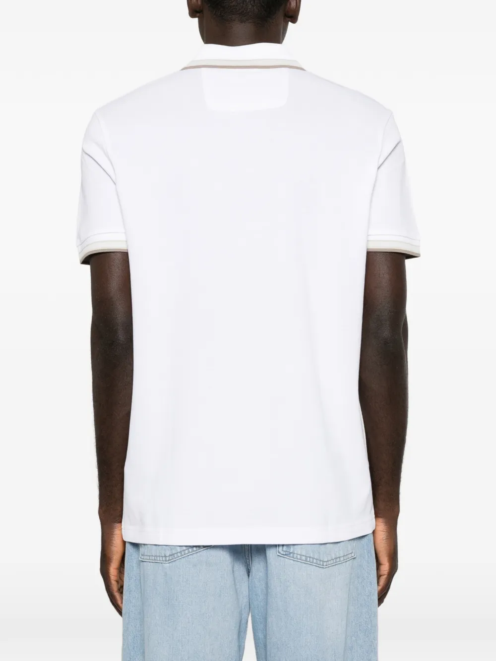 BOSS Poloshirt met geborduurd logo Wit