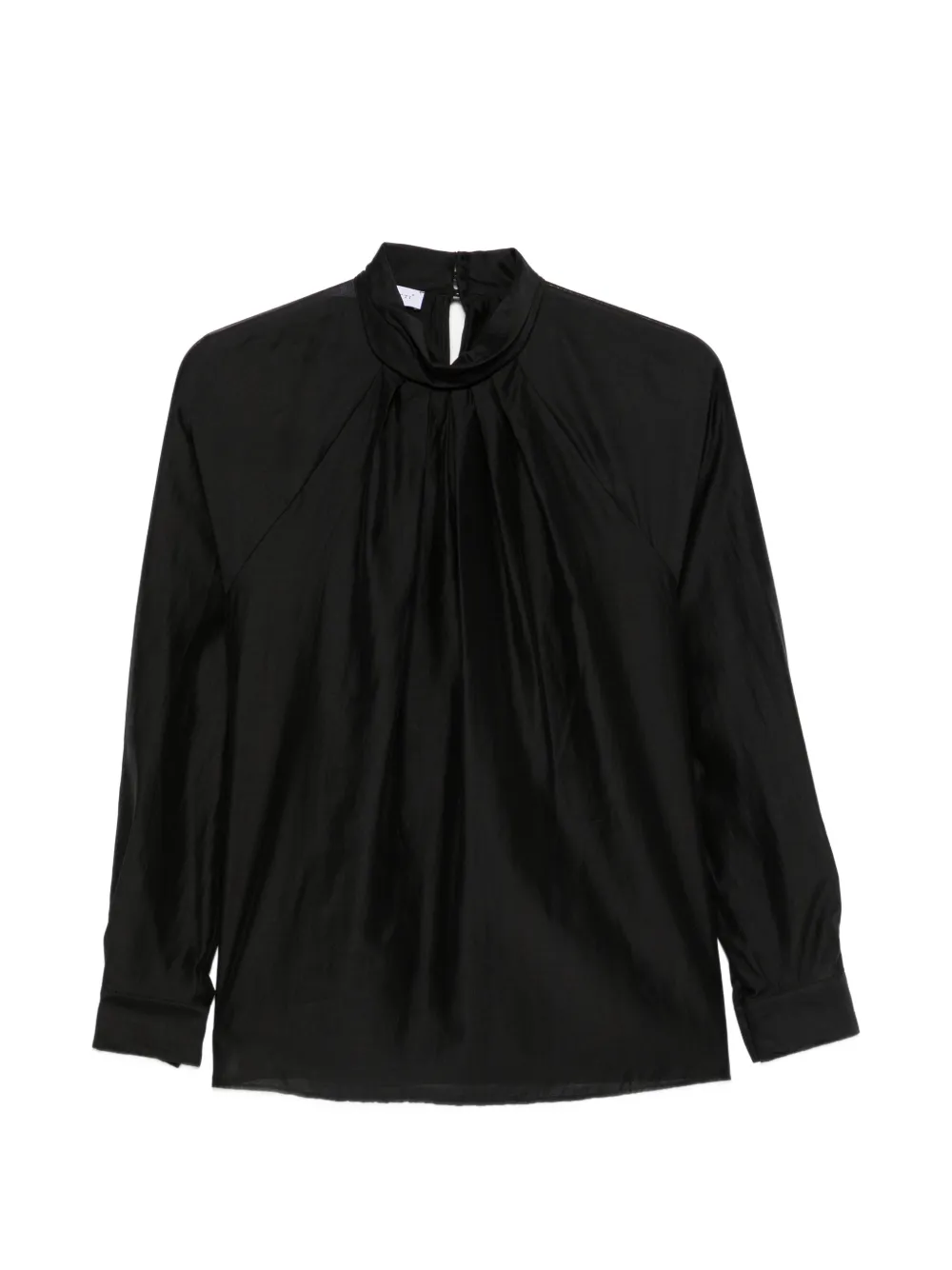 ZANETTI high-neck gathered blouse