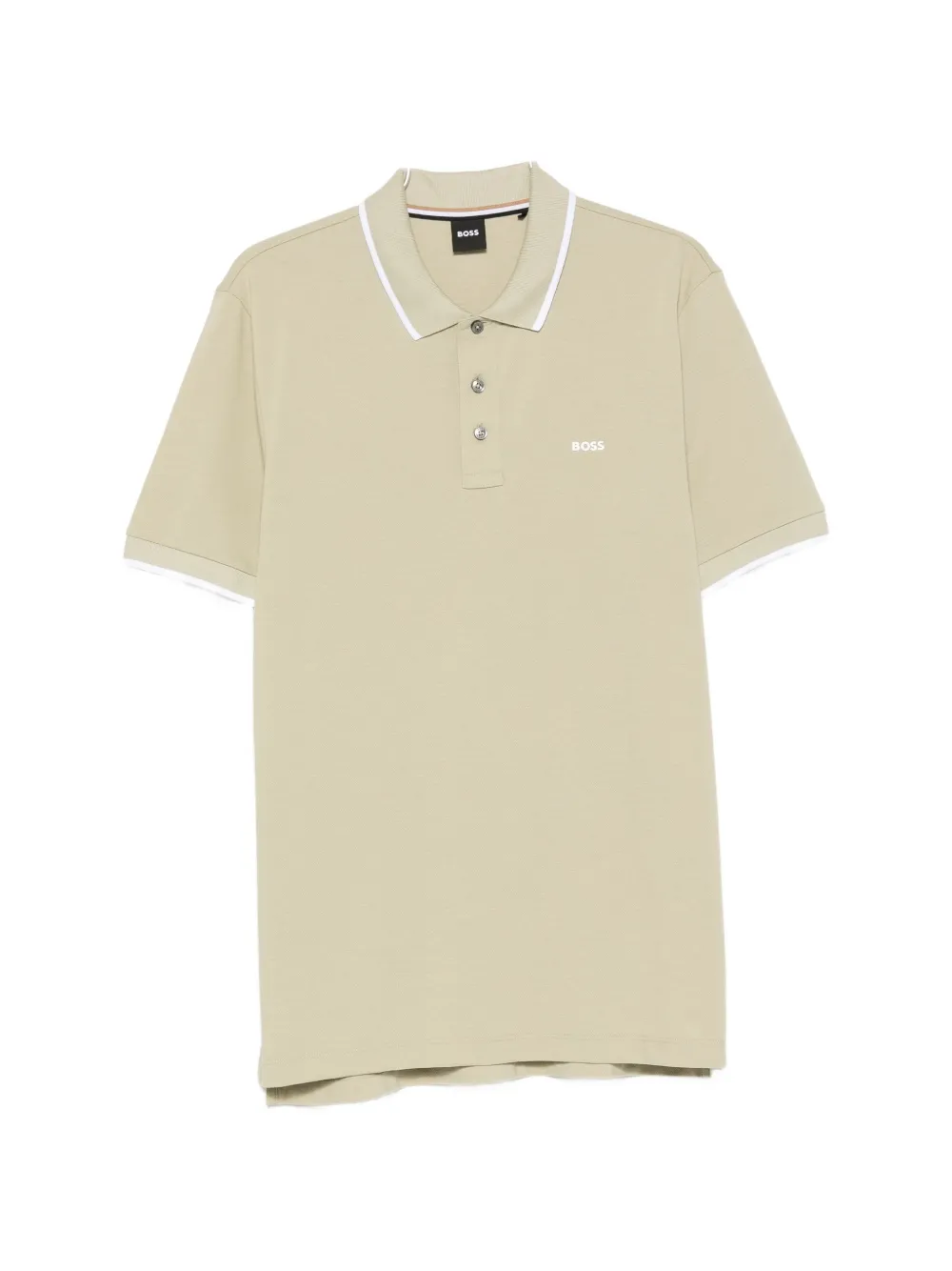 BOSS Parlay 190 logo-print tipped polo shirt - Grün