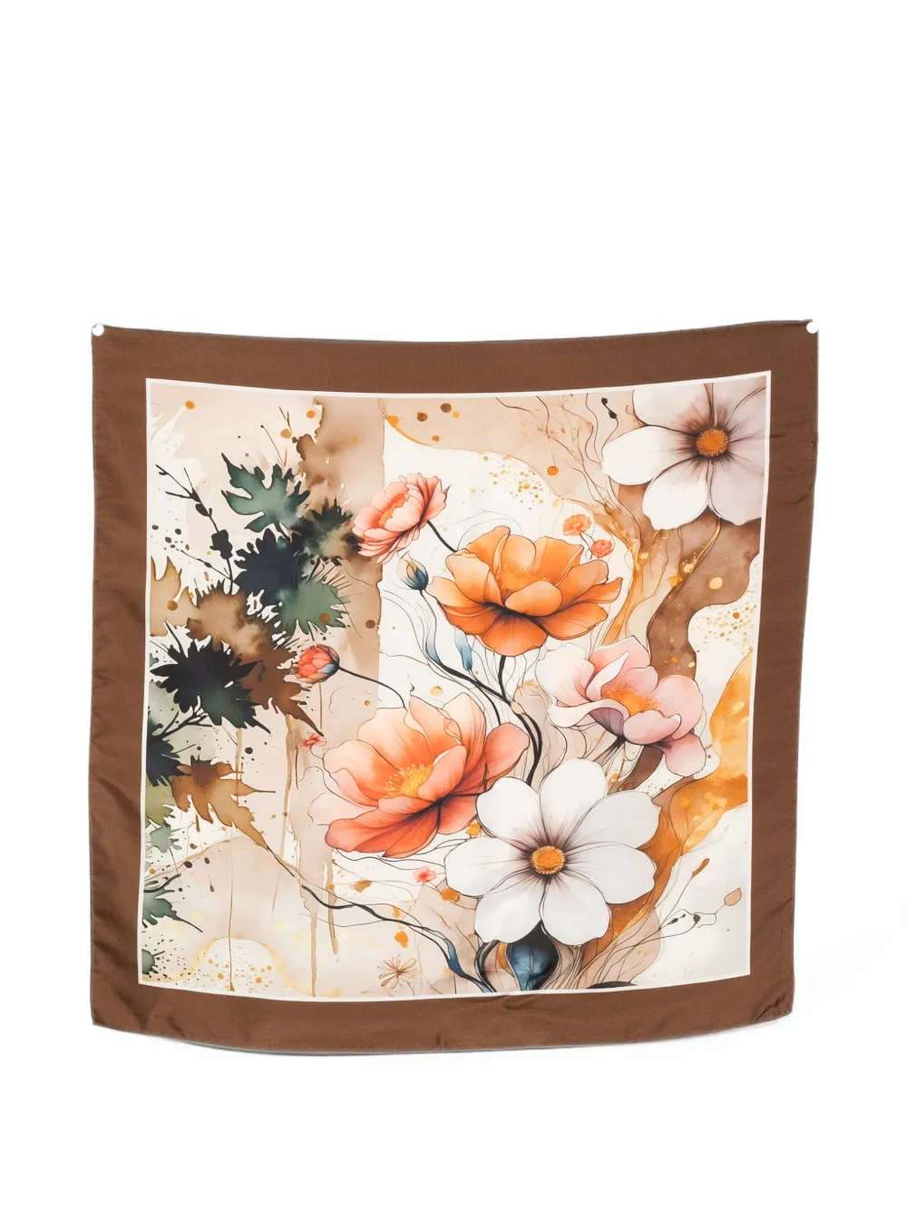 D'aniello floral-print scarf - Nude
