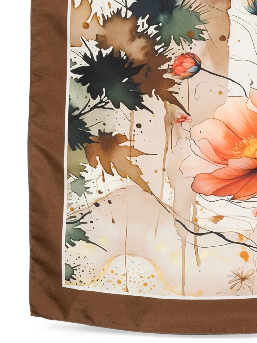 D'aniello Sjaal met bloemenprint Beige